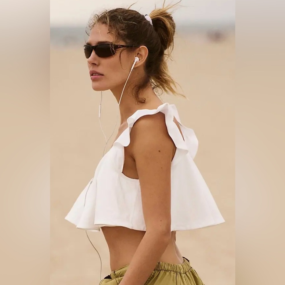 NWT Free People Off Duty Flounce Tank - Picture 3 of 11